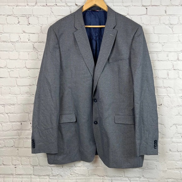 TOMMY HILFIGER Mens Navy Single Breasted, Blazer Jacket - Picture 1 of 12